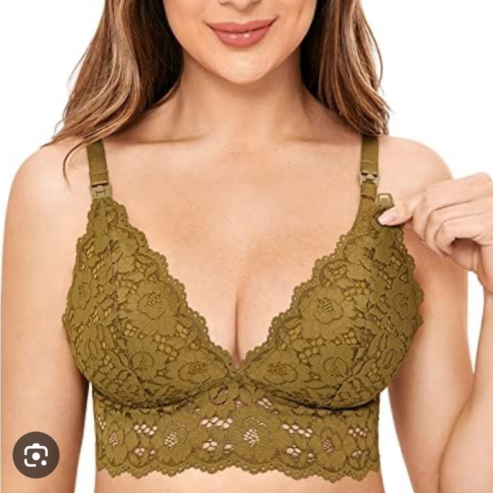 Momamda lace nursing/maternity bra (color is discontinued avocado color)
